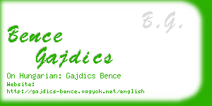bence gajdics business card